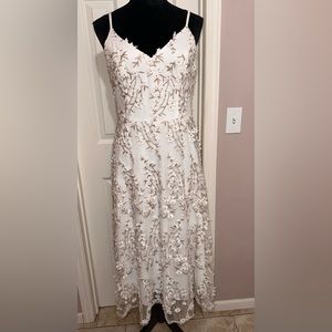 Xscape floral lace midi dress. In excellent condition, never worn before.